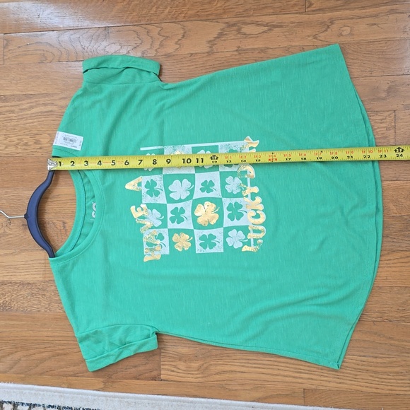 SO BRAND GIRL'S GREEN ST. PATRICKS DAY "HAVE A LUCKY DAY" TEE SIZE XL - Picture 9 of 9
